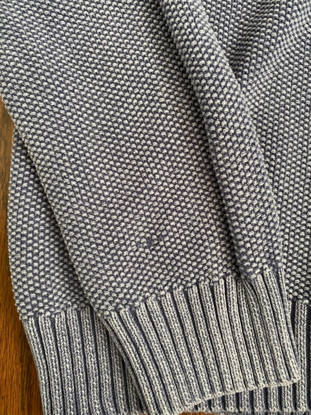COASTAORO Textured Knit Cotton Sweater Men’s Size L Gray Crewneck Pullover - Picture 4 of 9